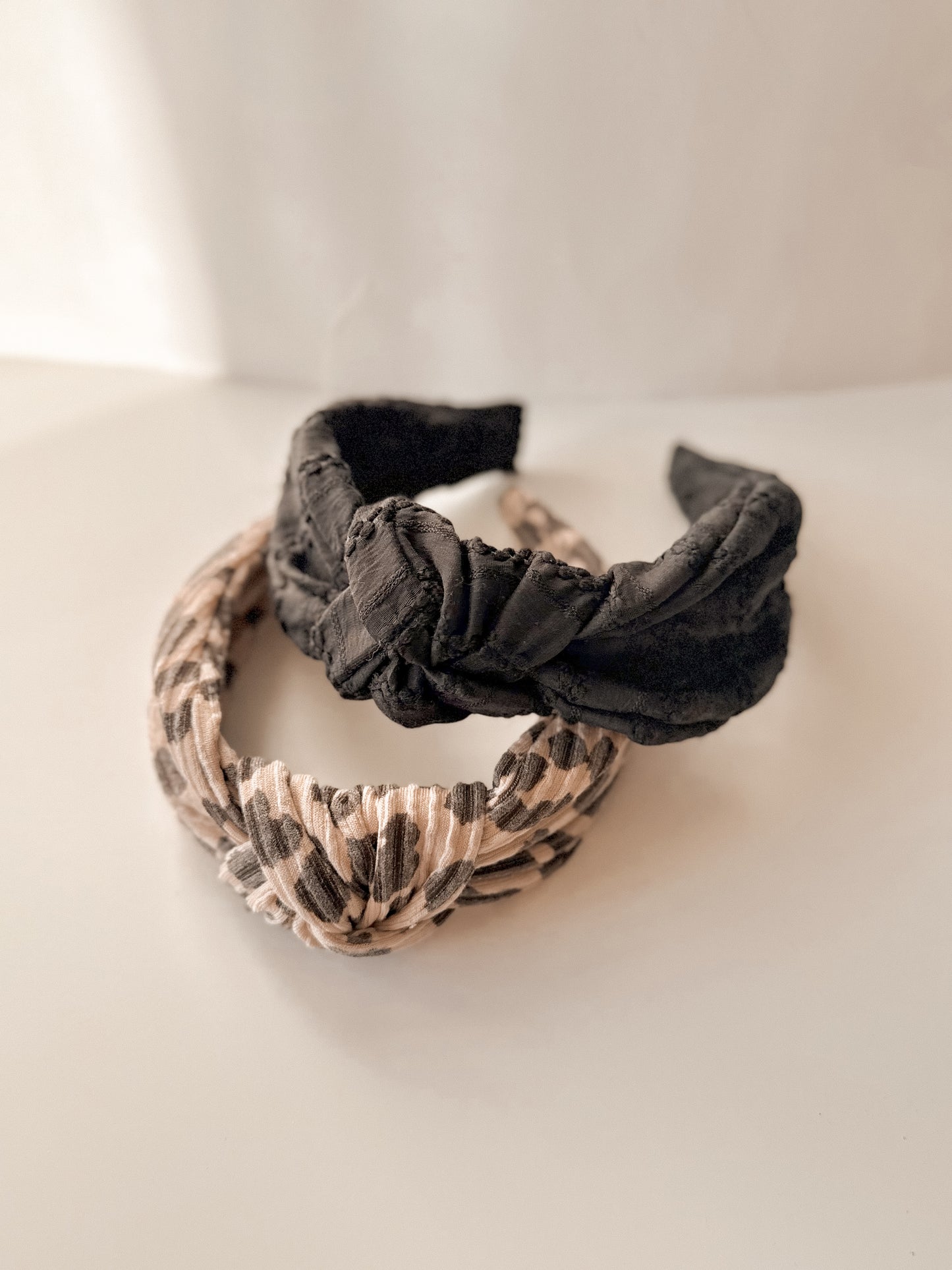 Leopard Print Top Knot Hard headband