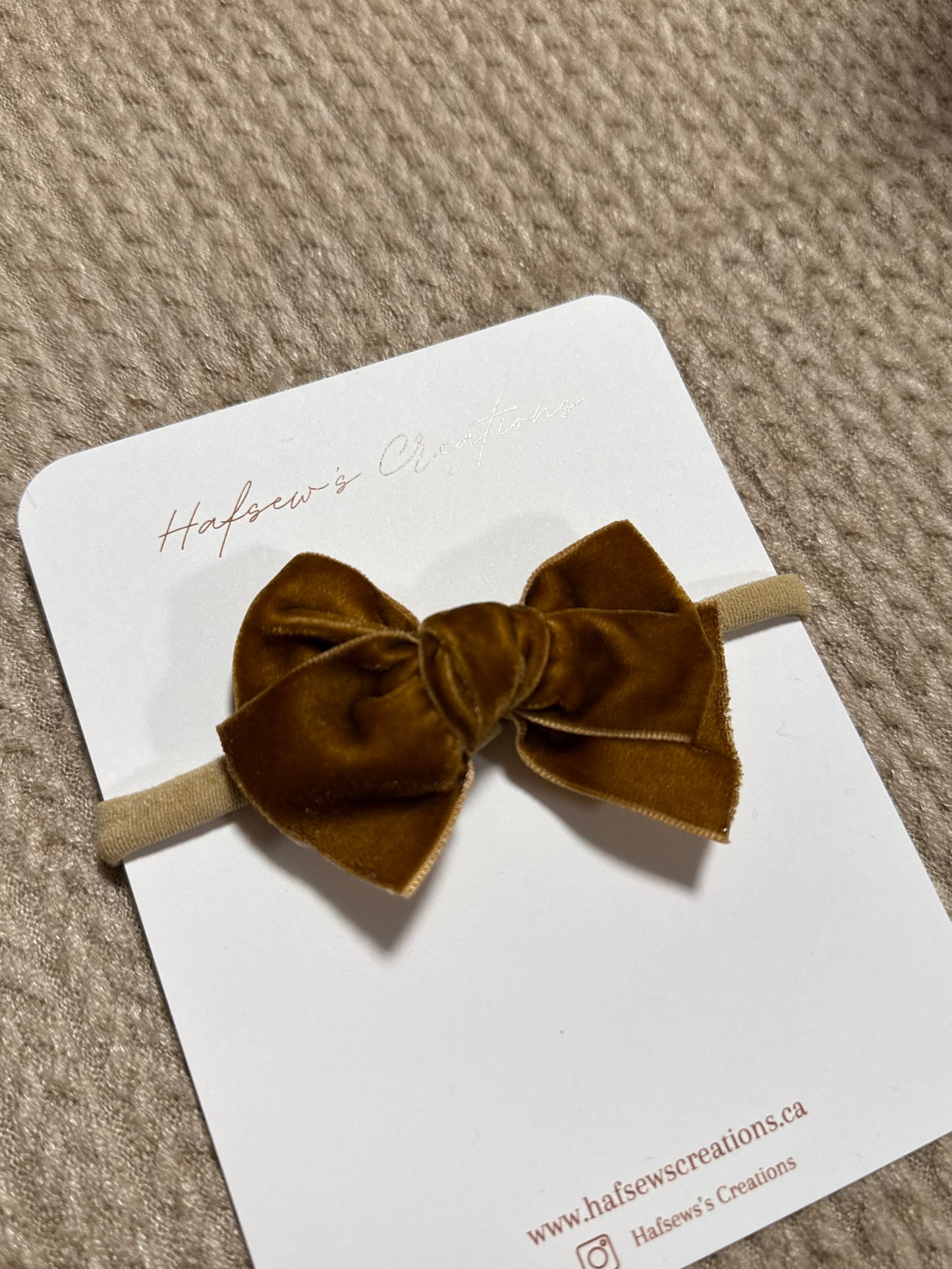 Brown Velvet Bow