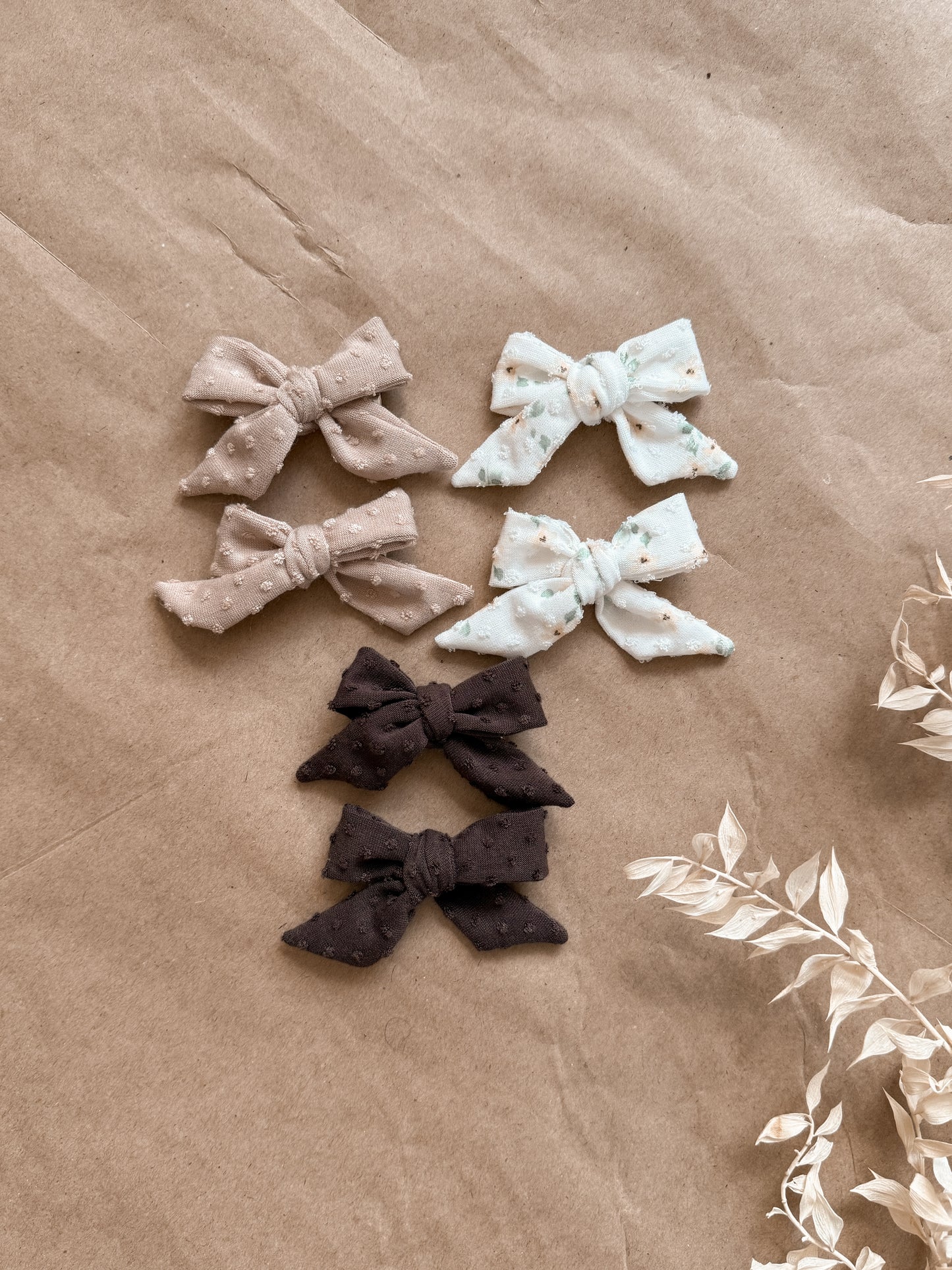 Swiss dot sailor hair bow