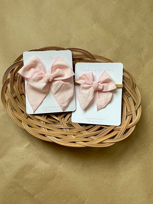 Pastel Pink Fable Hair Bow