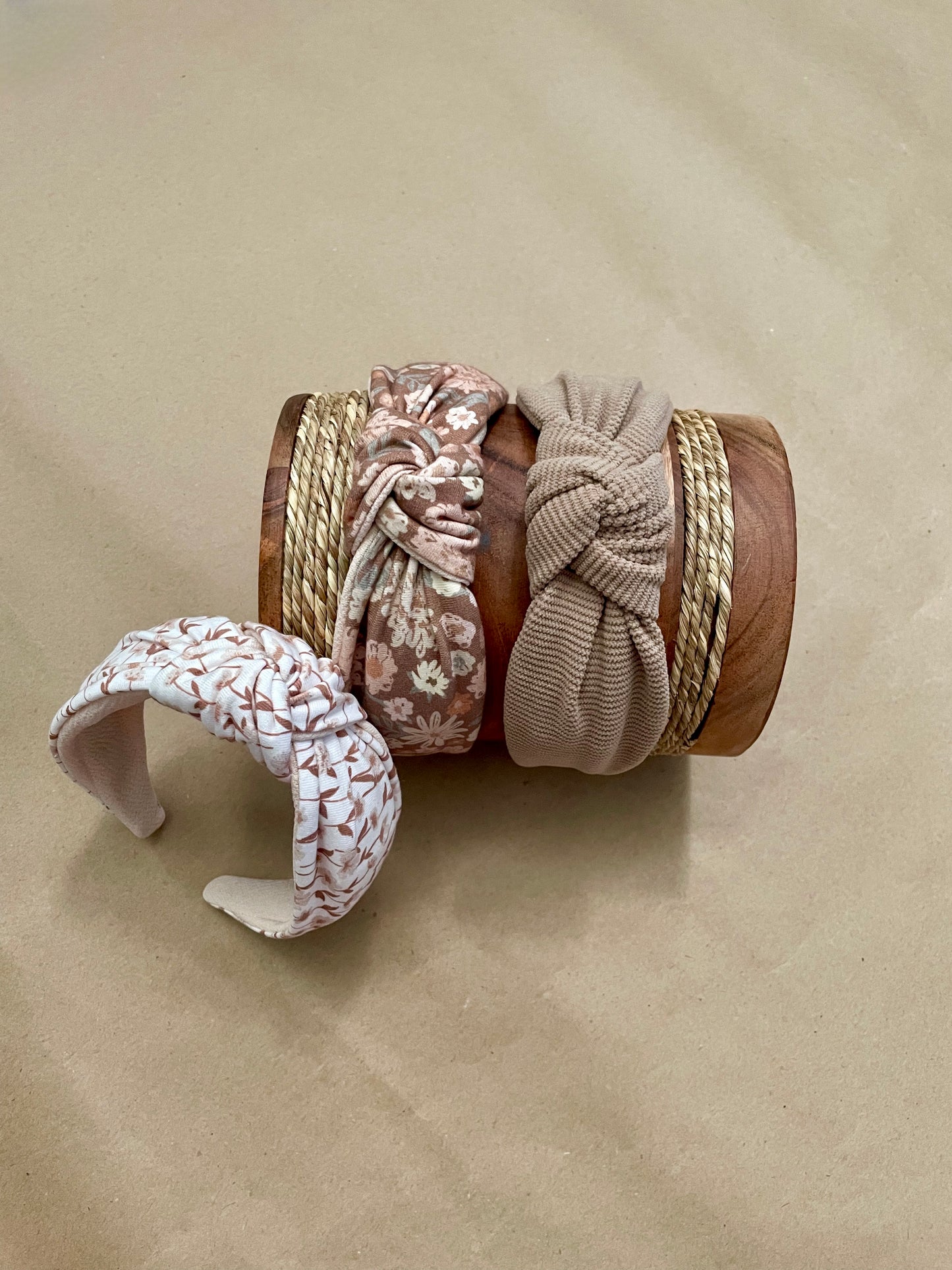 Neutral top knot Headband