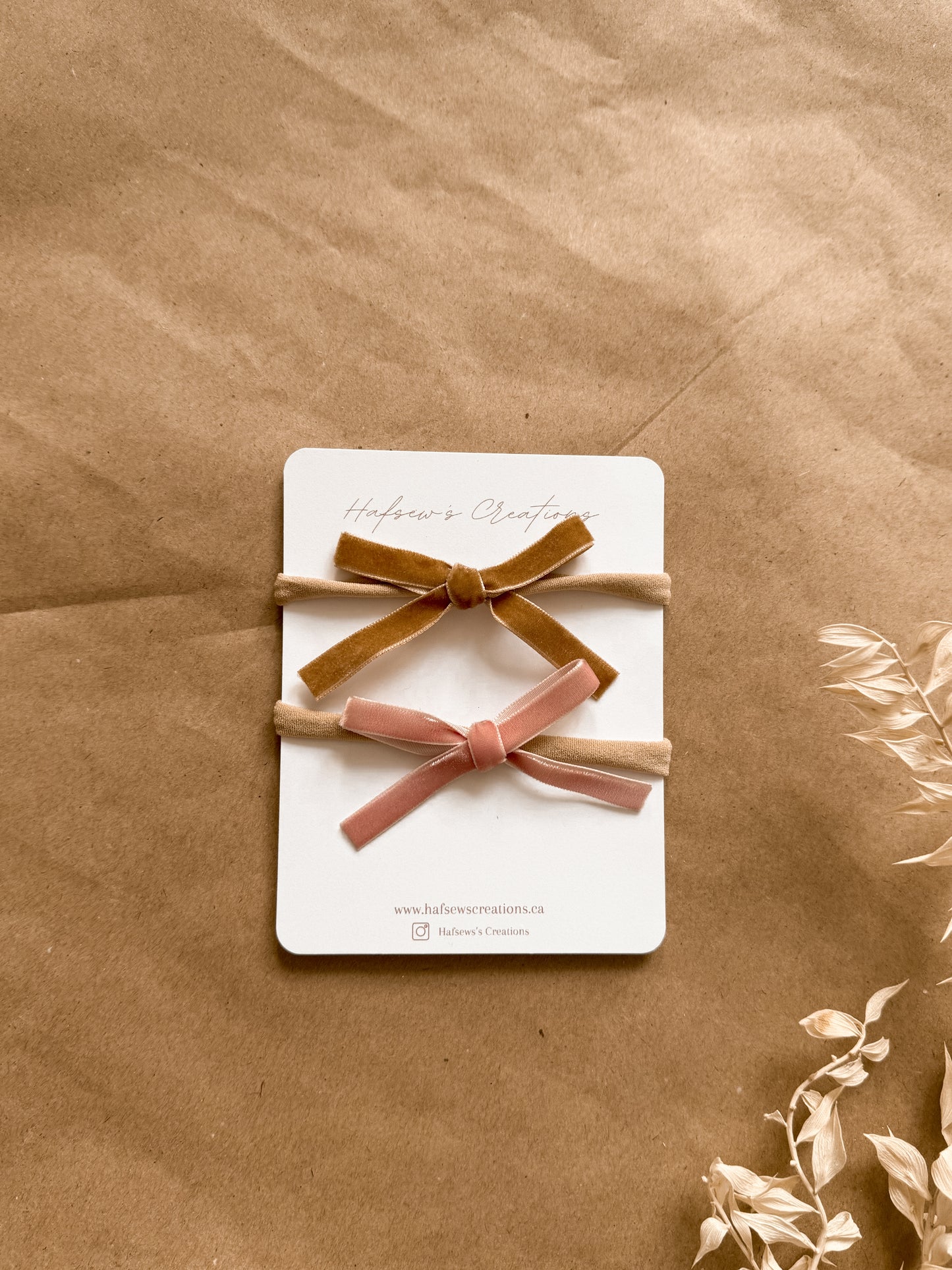 Velvet sailor hair bow