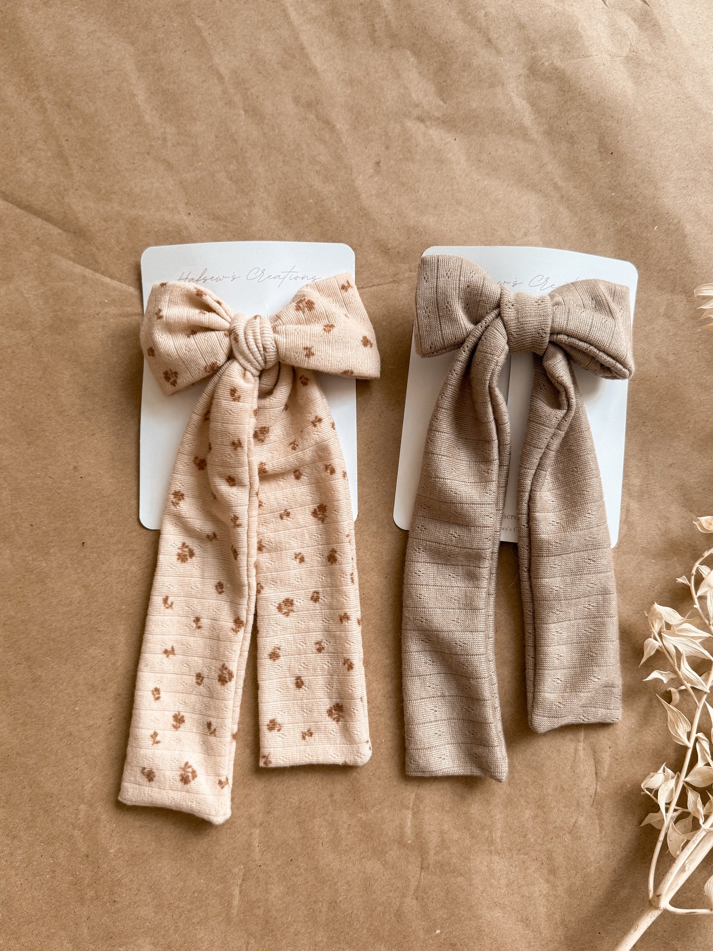 Long big bow french Barrette