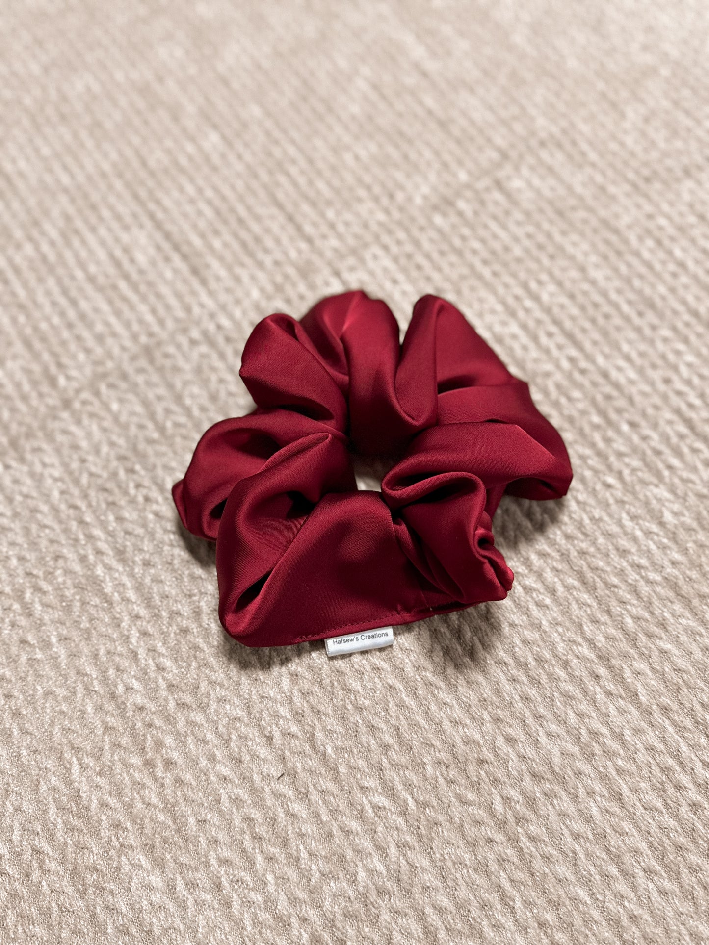 Red satin Oversized Scrunchie