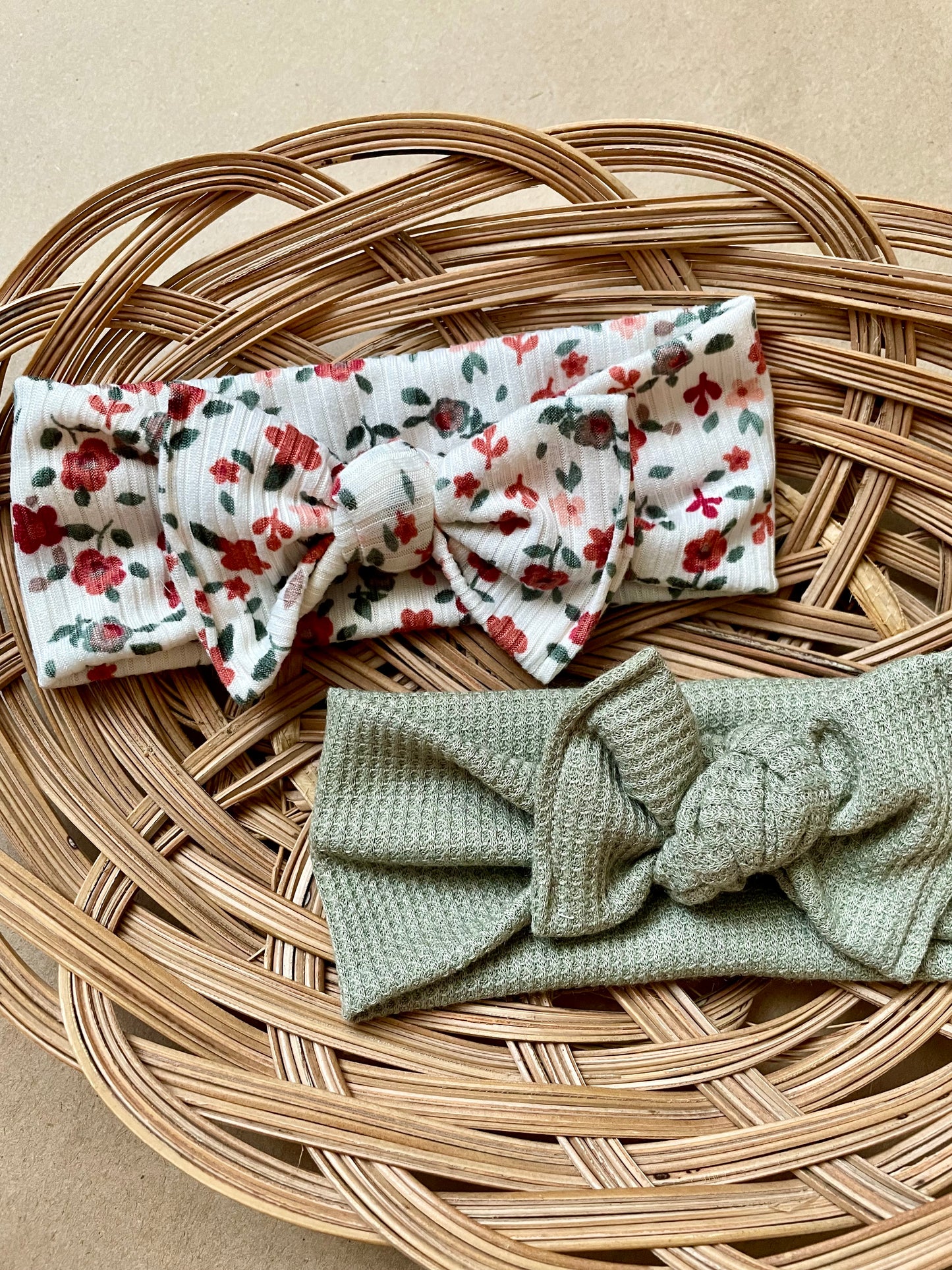 Spring Meadow Hand Tied Bow Headband
