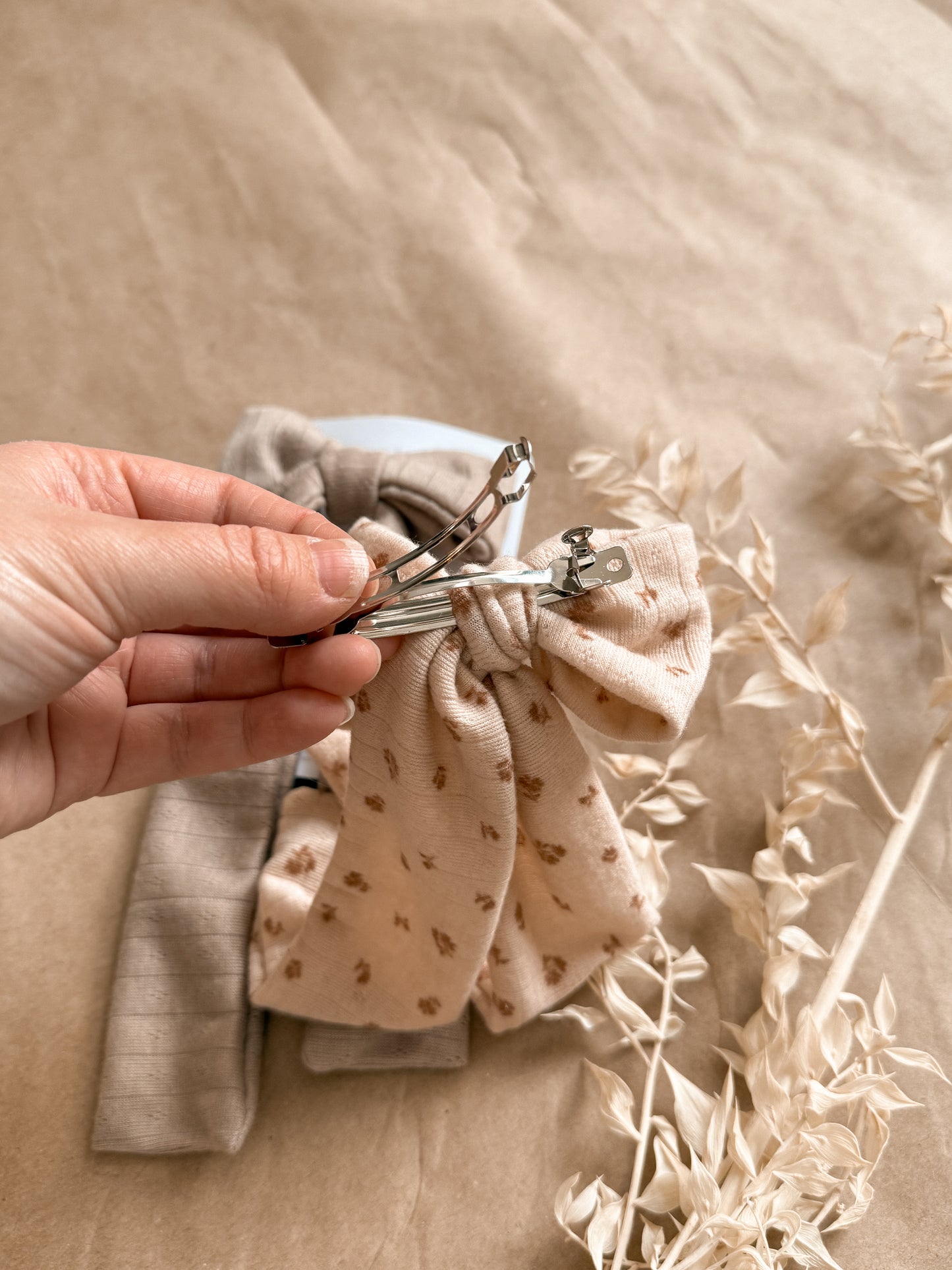 Long big bow french Barrette