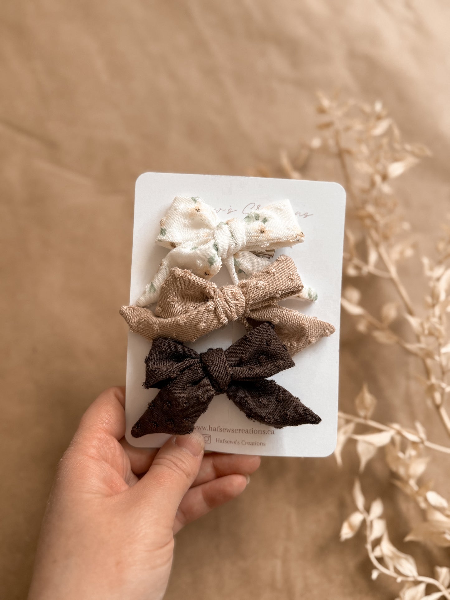 Swiss dot sailor hair bow