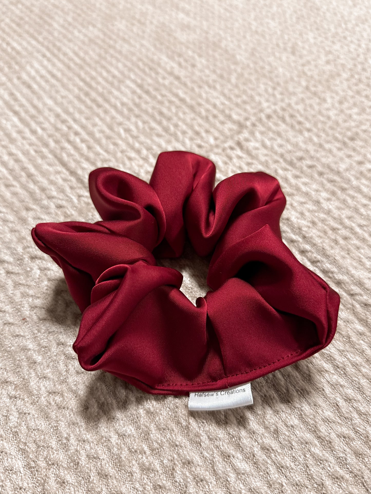 Red satin Regular sized Scrunchie