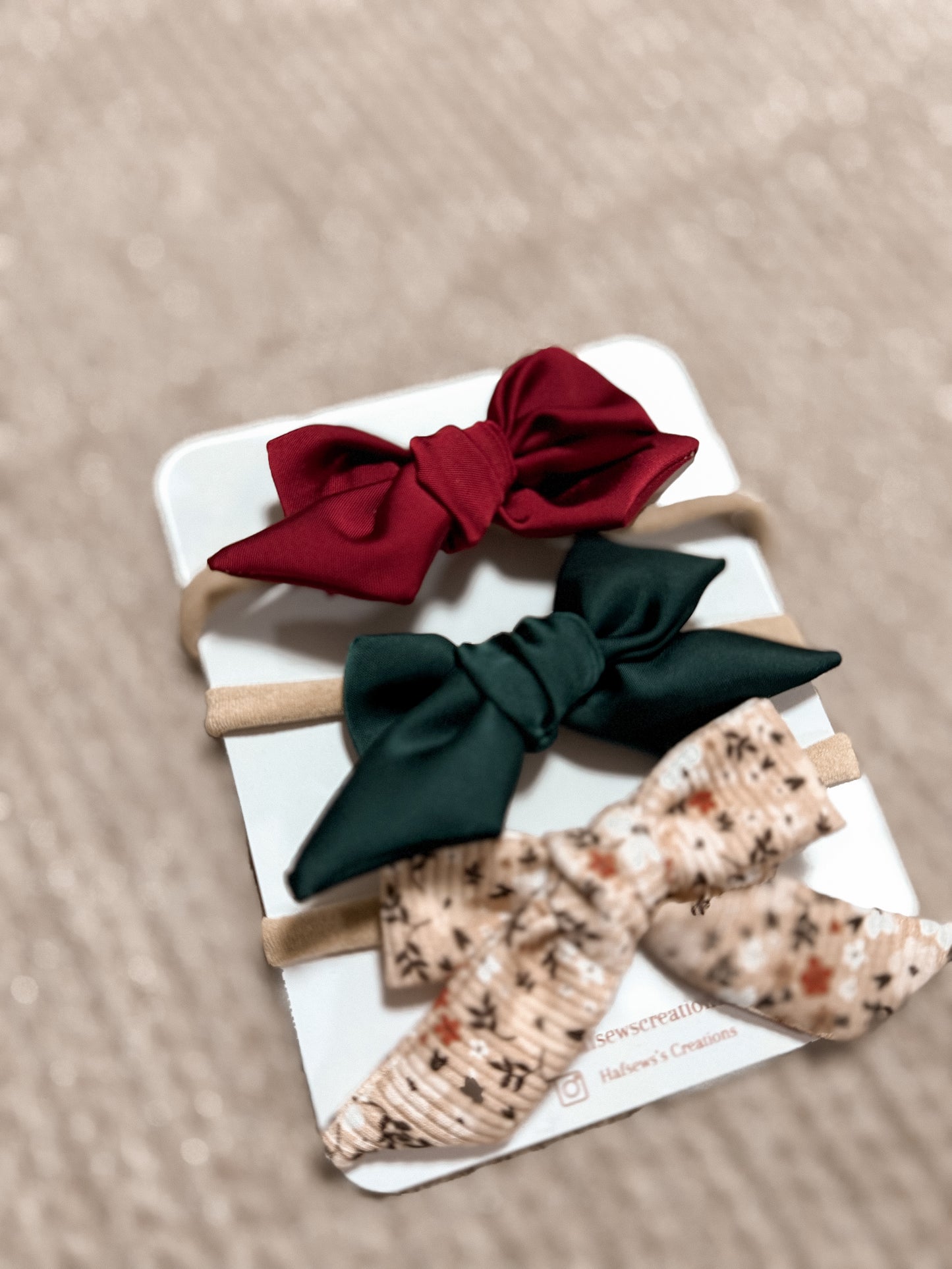 Satin Christmas Combo Bow Set of three