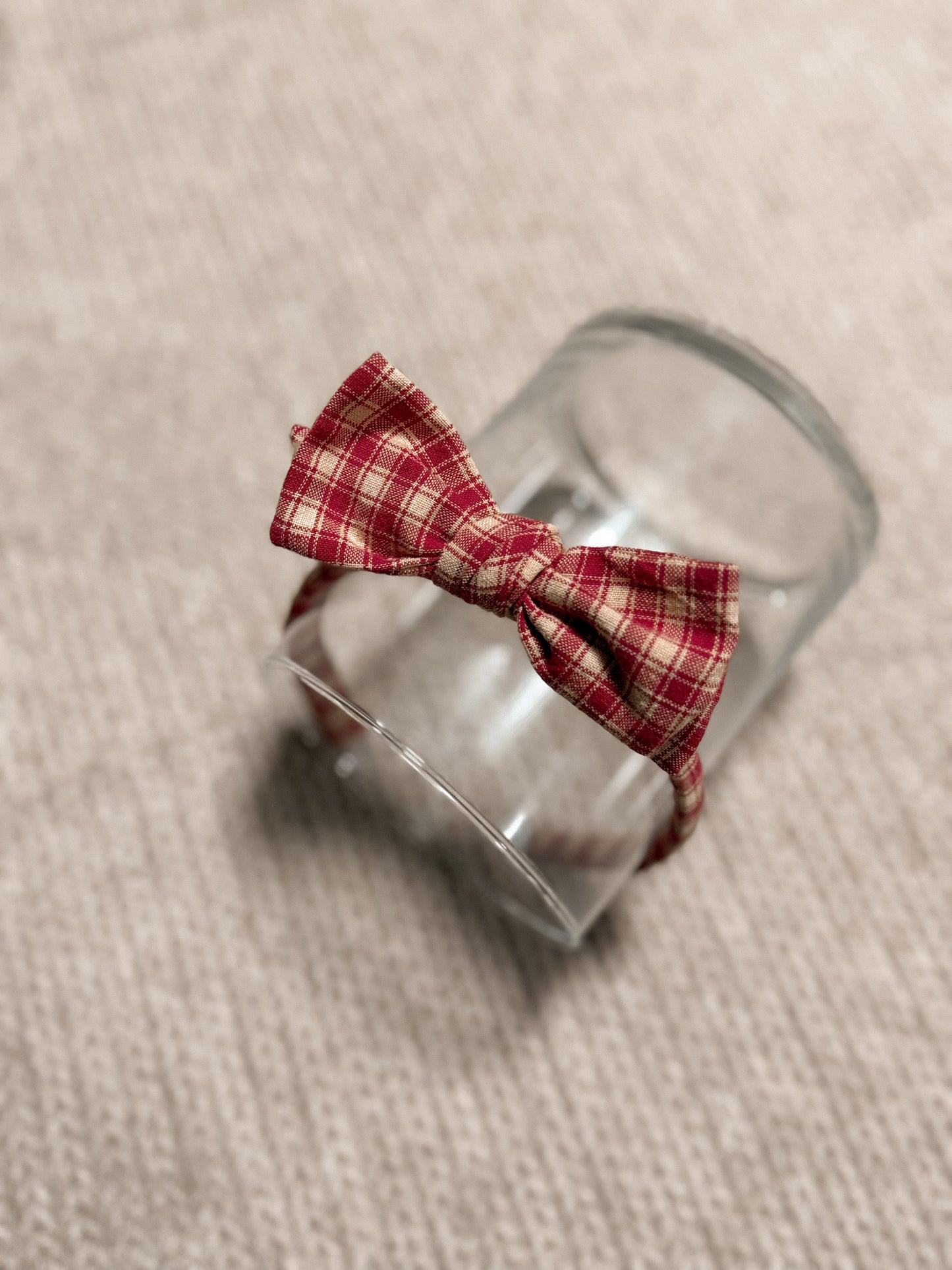 Red Plaid Child headband