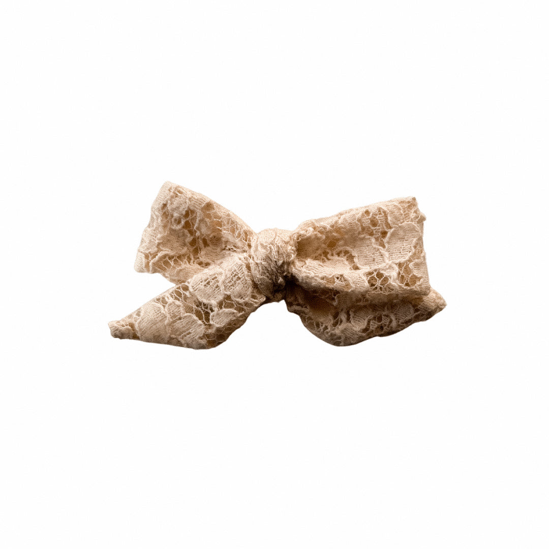 Cream Lace Sailor Hair Bow
