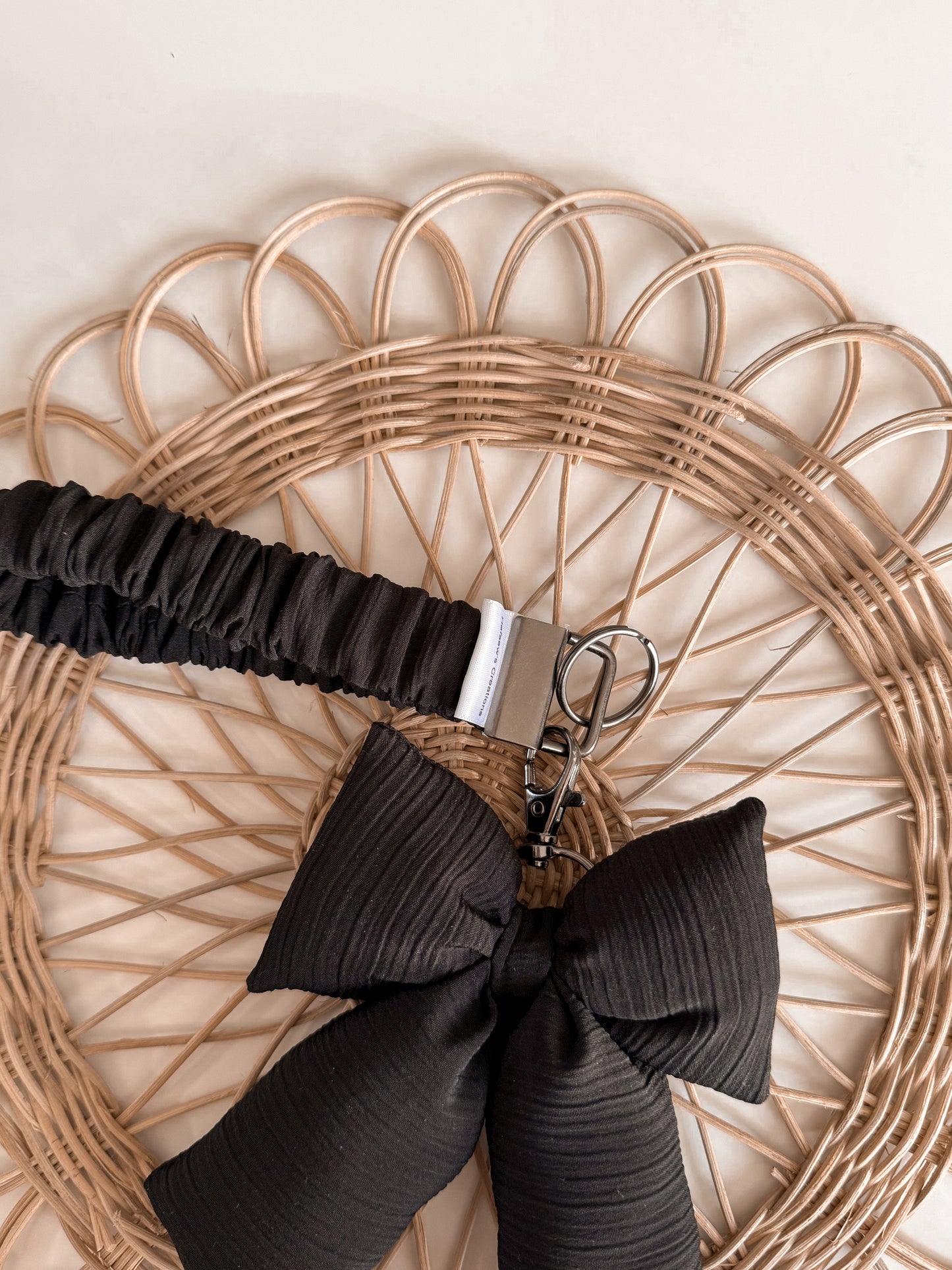 Scrunchie Wristlet puffy Bow Keychain