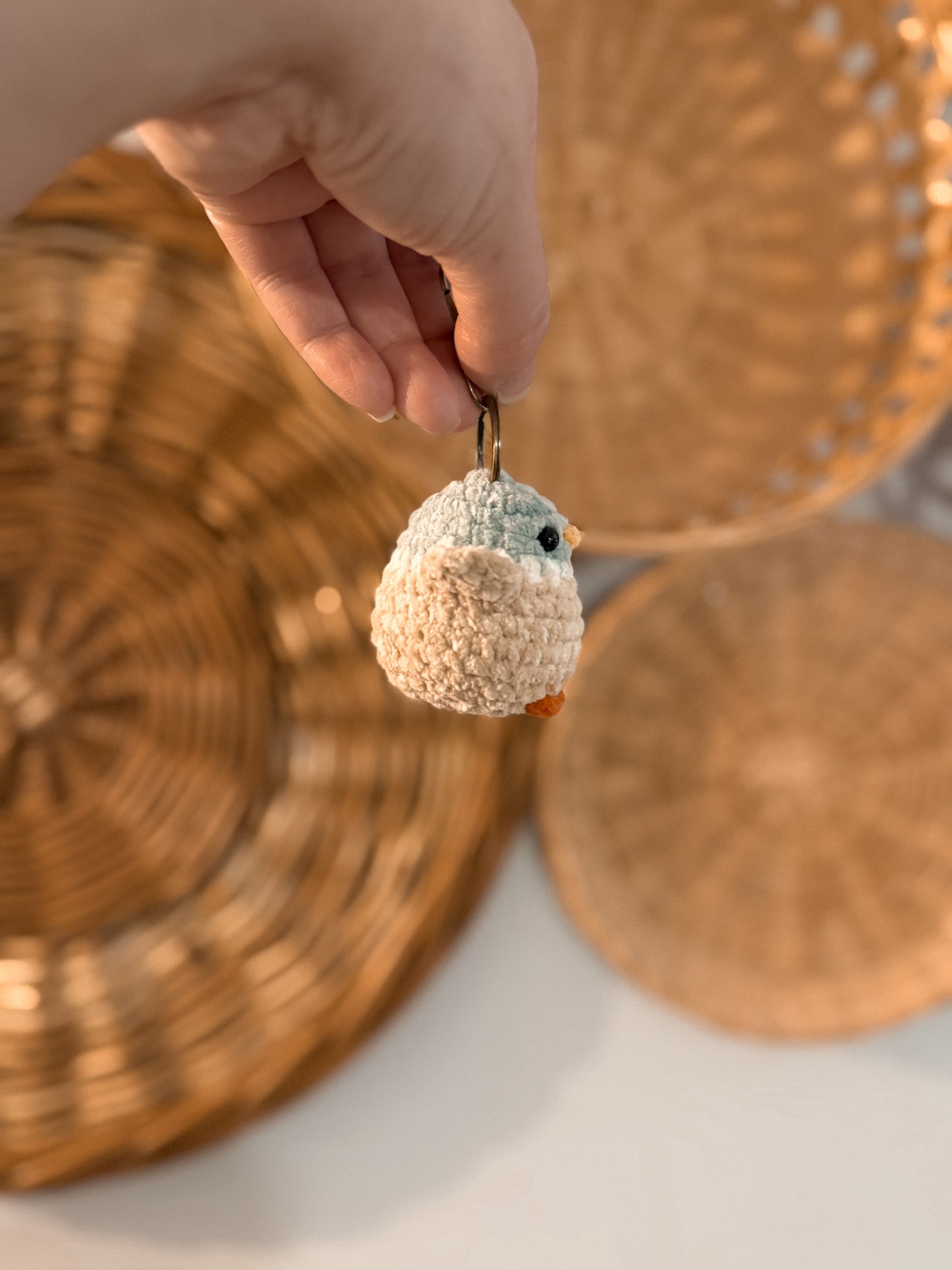 Soft plush Mallard Duck keychain