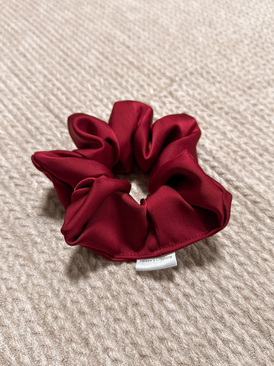 Red satin Regular sized Scrunchie