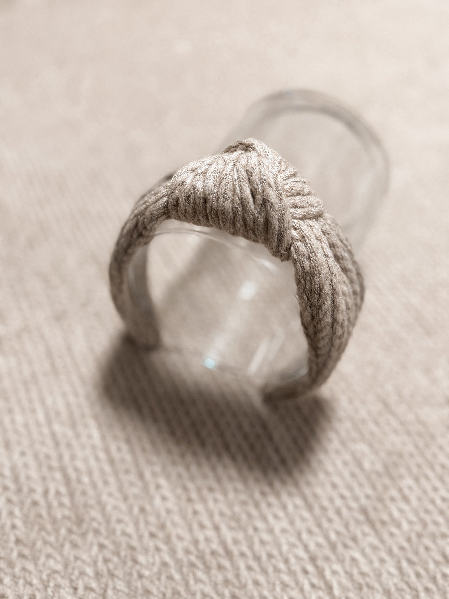 Sweater knit Top Knot Hard headband