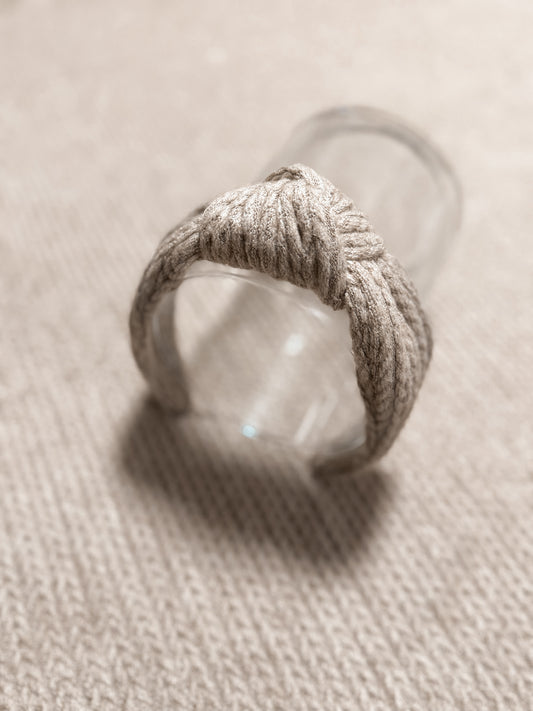 Sweater knit Top Knot Hard headband