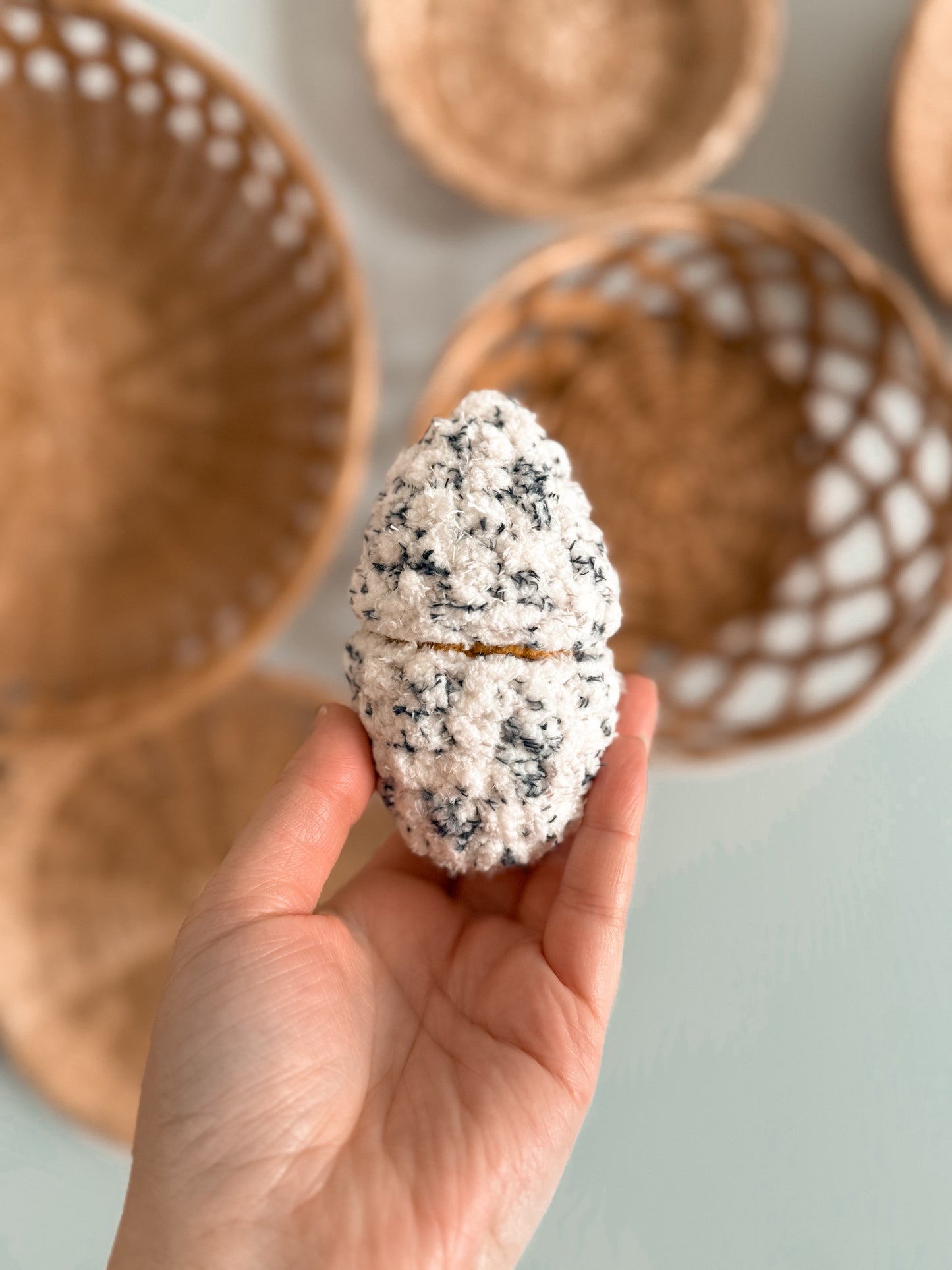 Chick in a hatched egg