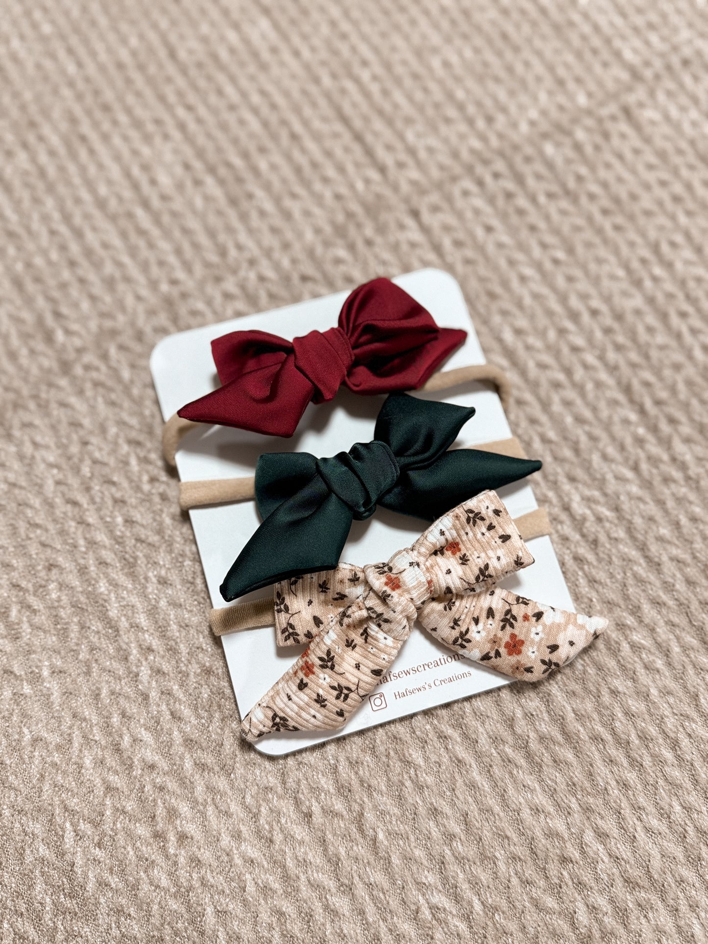 Satin Christmas Combo Bow Set of three