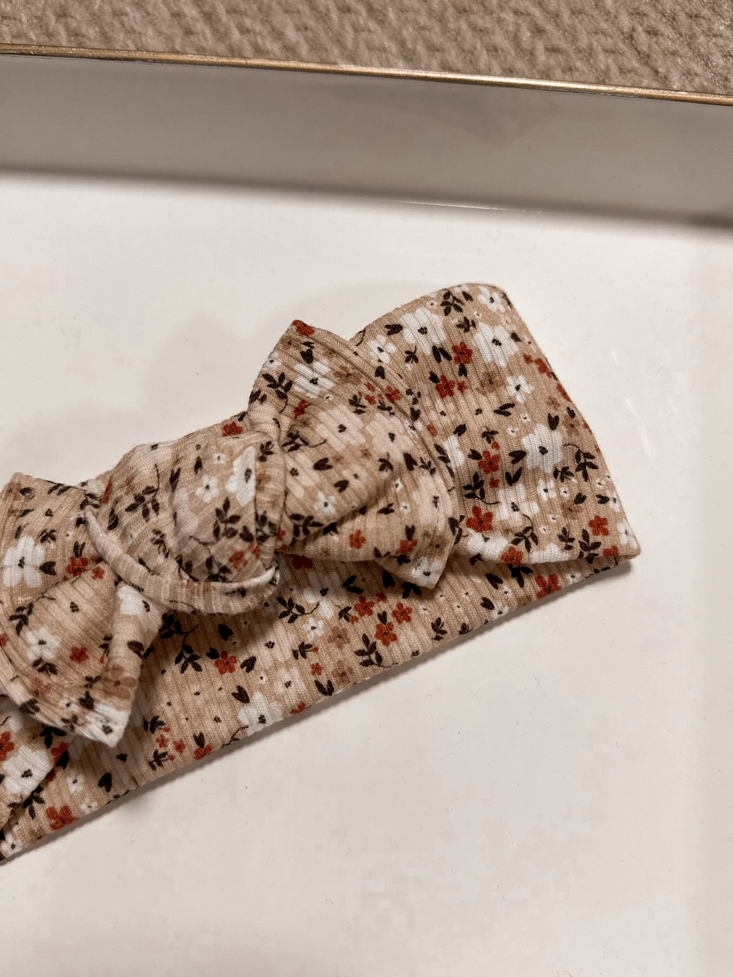 Christmas Floral Knot Tied Headband