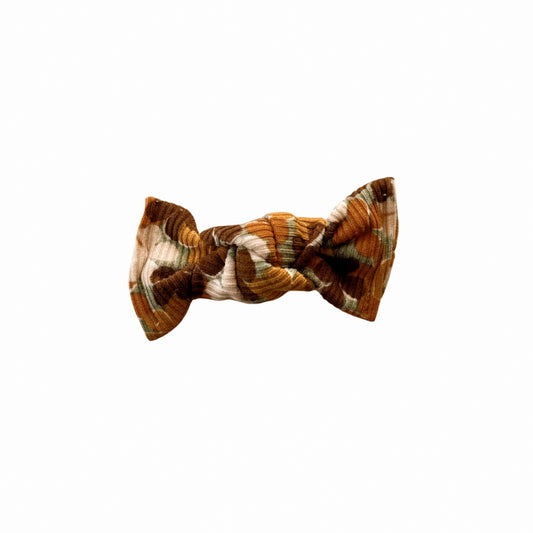 Retro Floral Mini Hair Bow