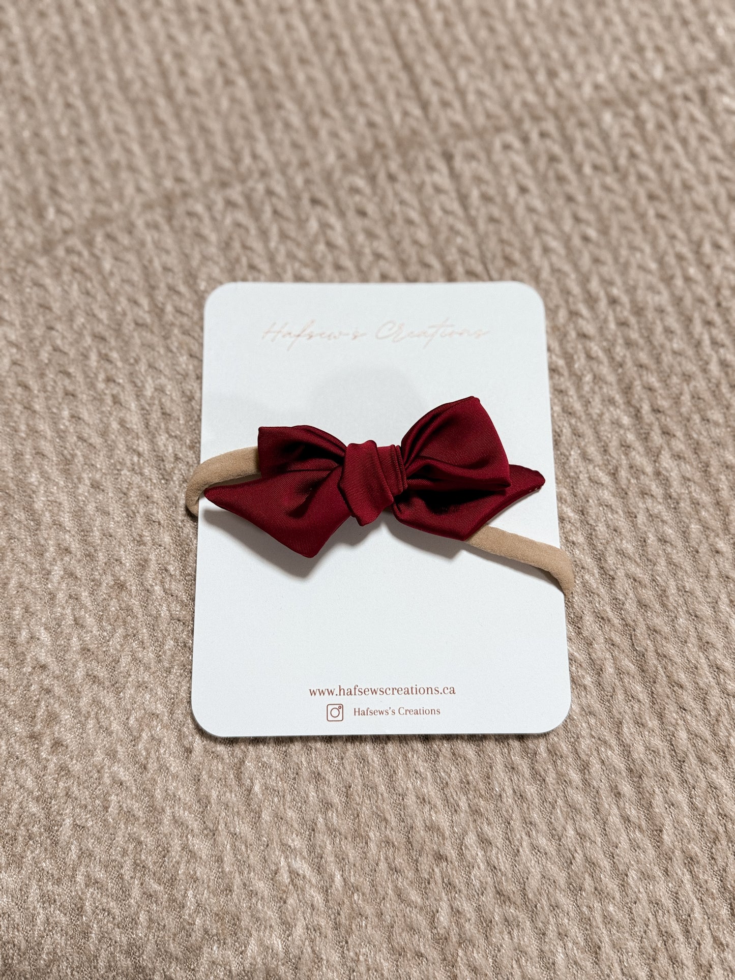 Red Satin Christmas Bow