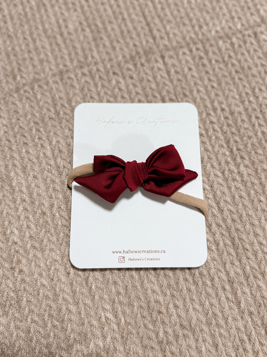 Red Satin Christmas Bow