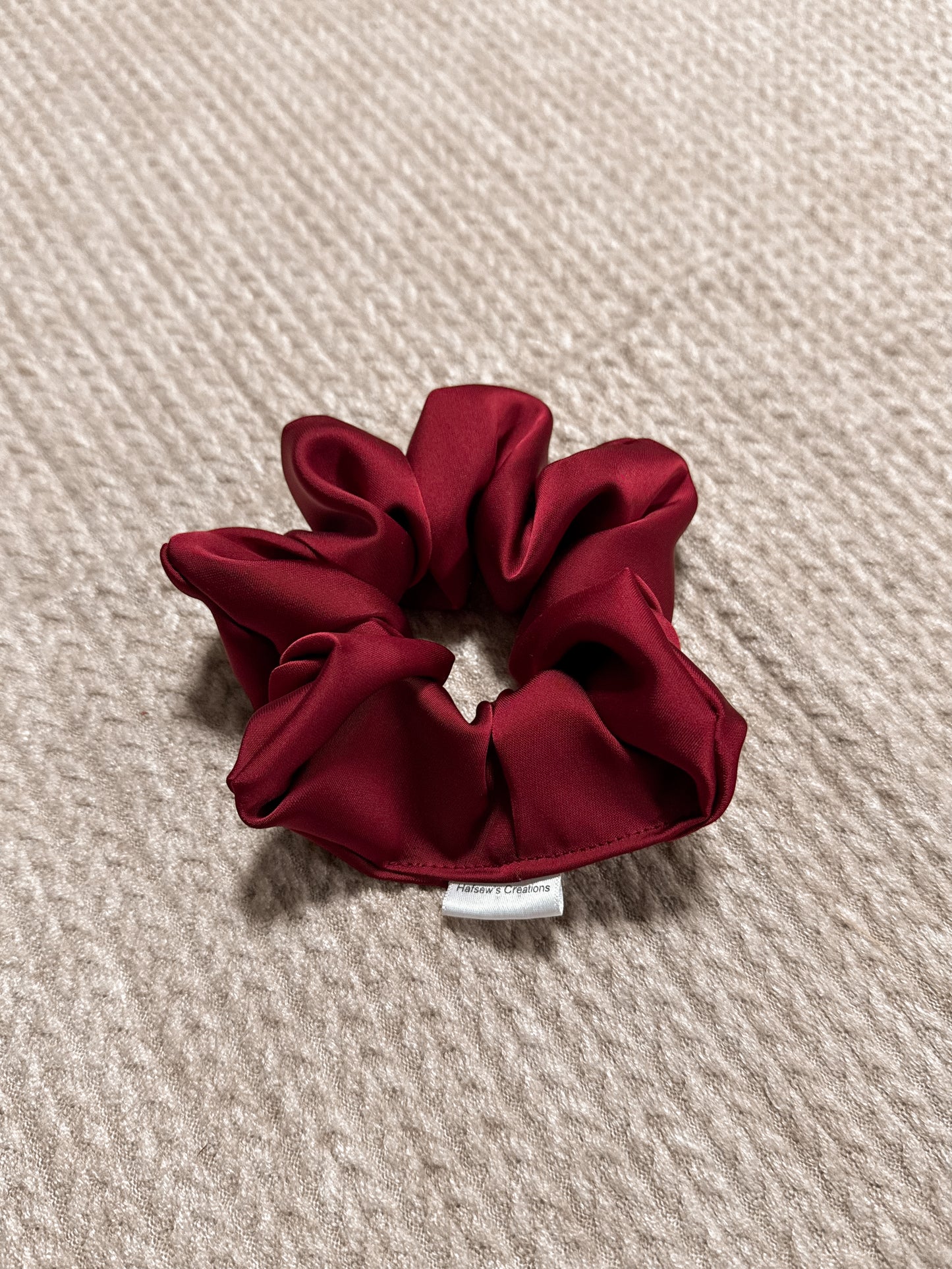 Red satin Regular sized Scrunchie