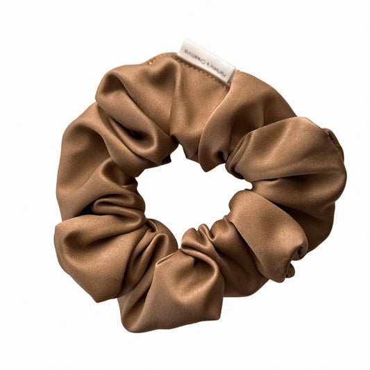 Brown Satin Scrunchie