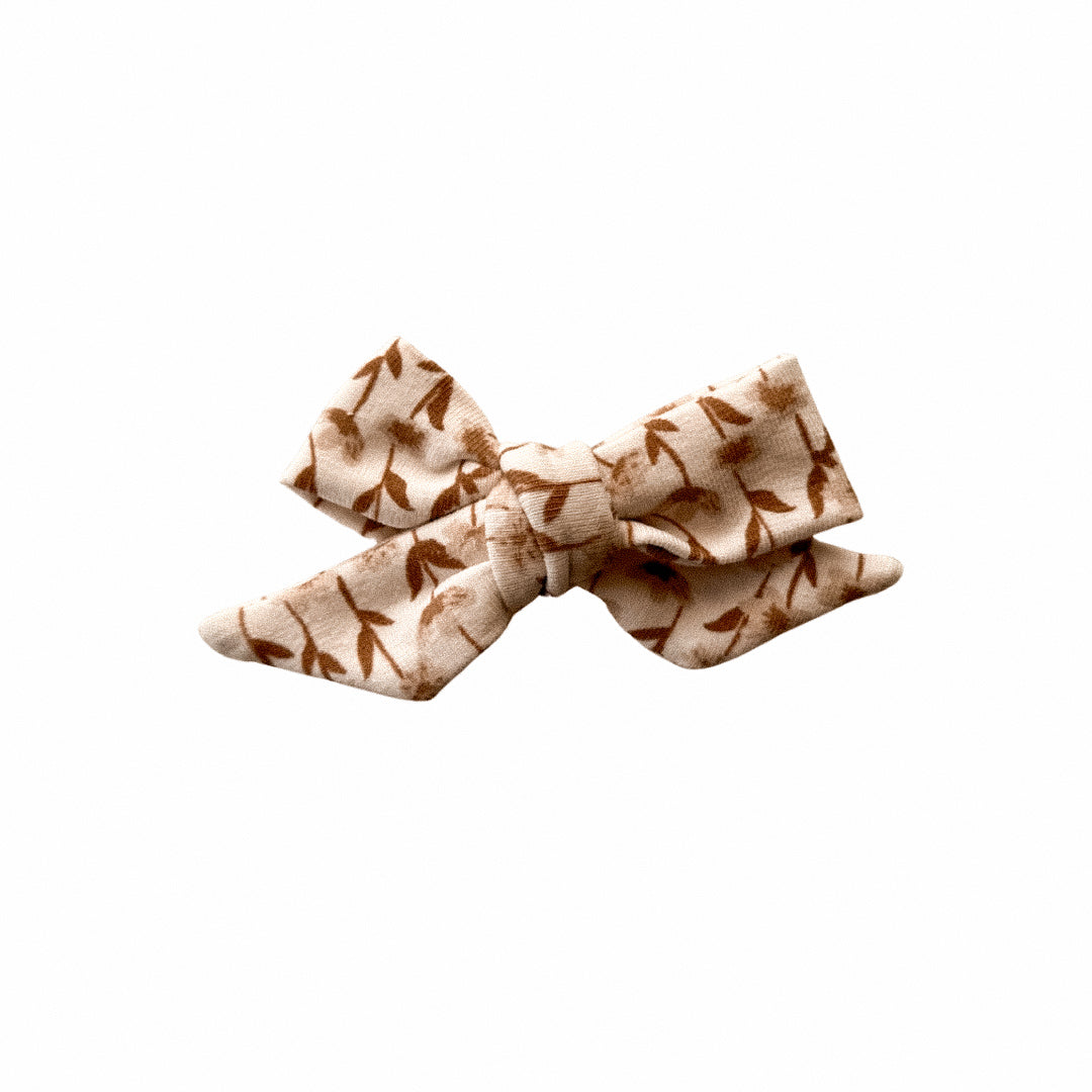 White Floral Sailor Hair Bow