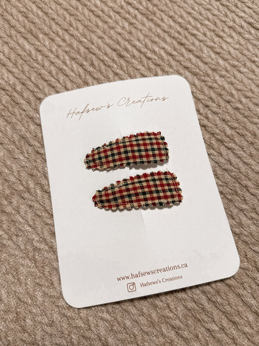 Vintage Christmas Hair Clips