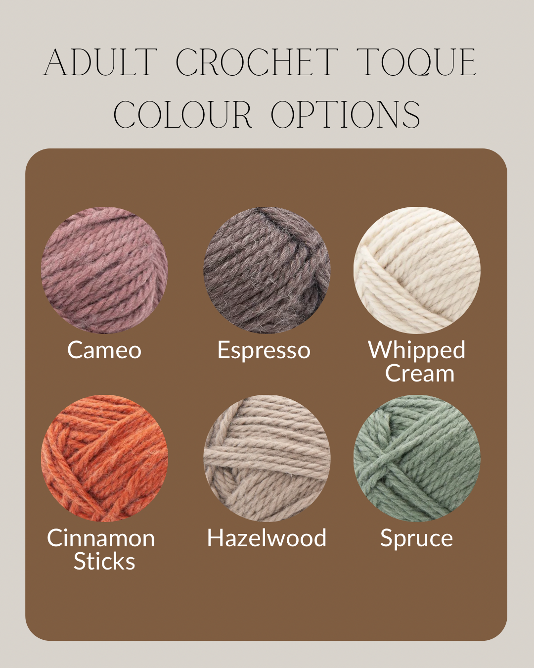Adult Crochet Toque