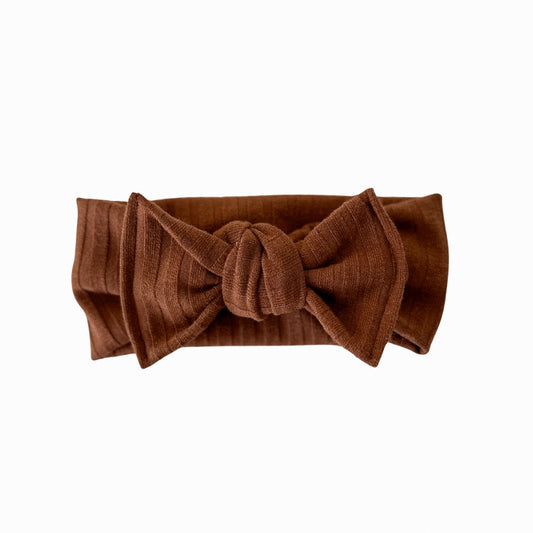 Ginger Snap Rib Knit Tie Bow Headband