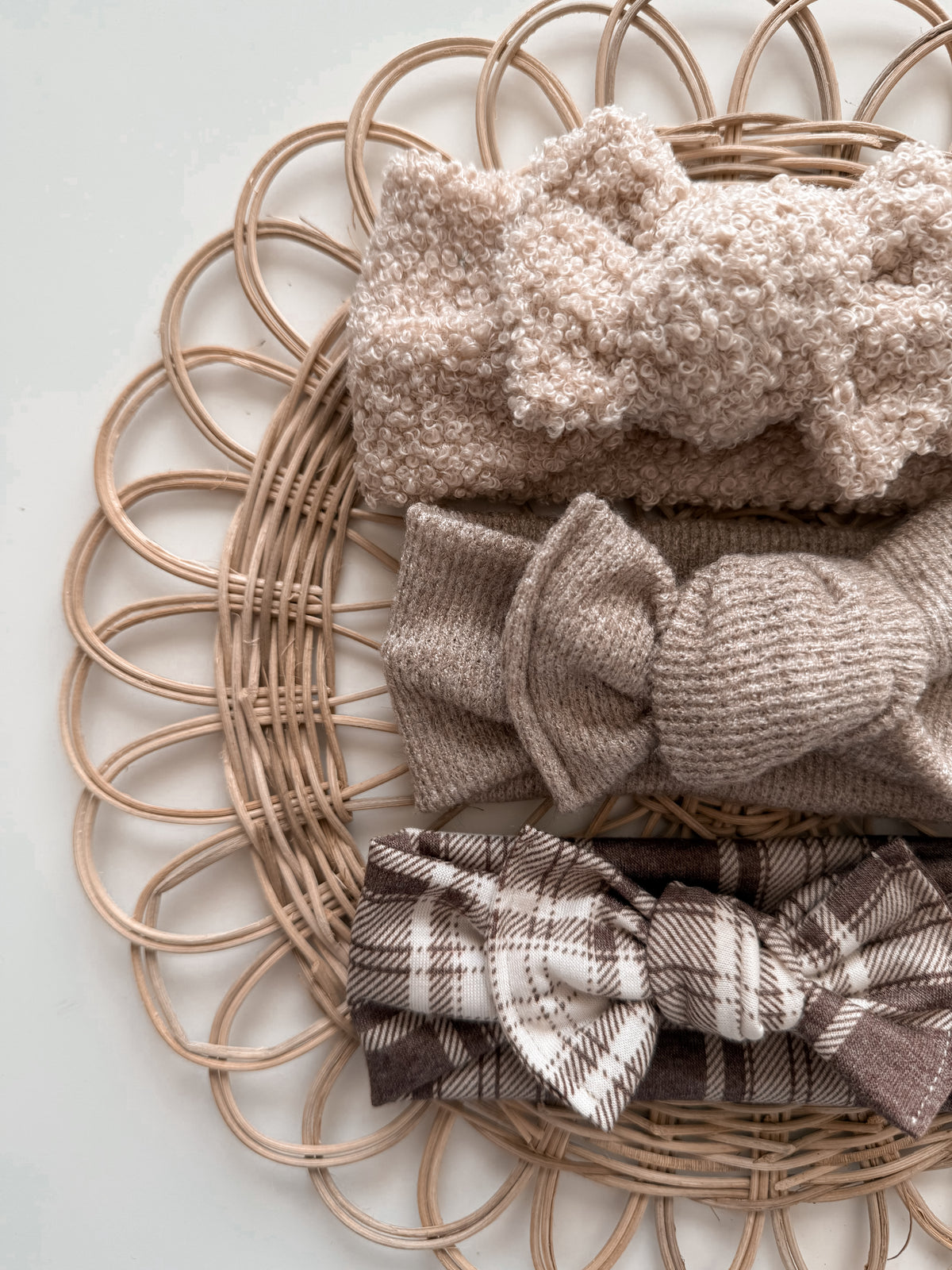 Fall Hand Tied Big Bow Headband