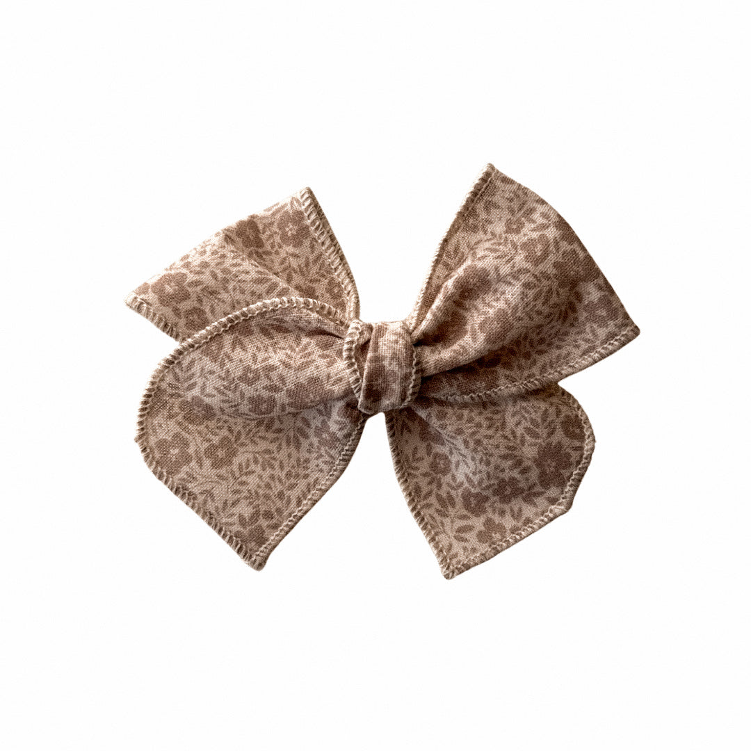 Purple Dainty Floral Fable Bow