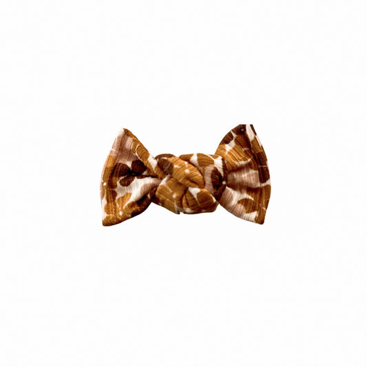 Retro Floral Mini Hair Bow
