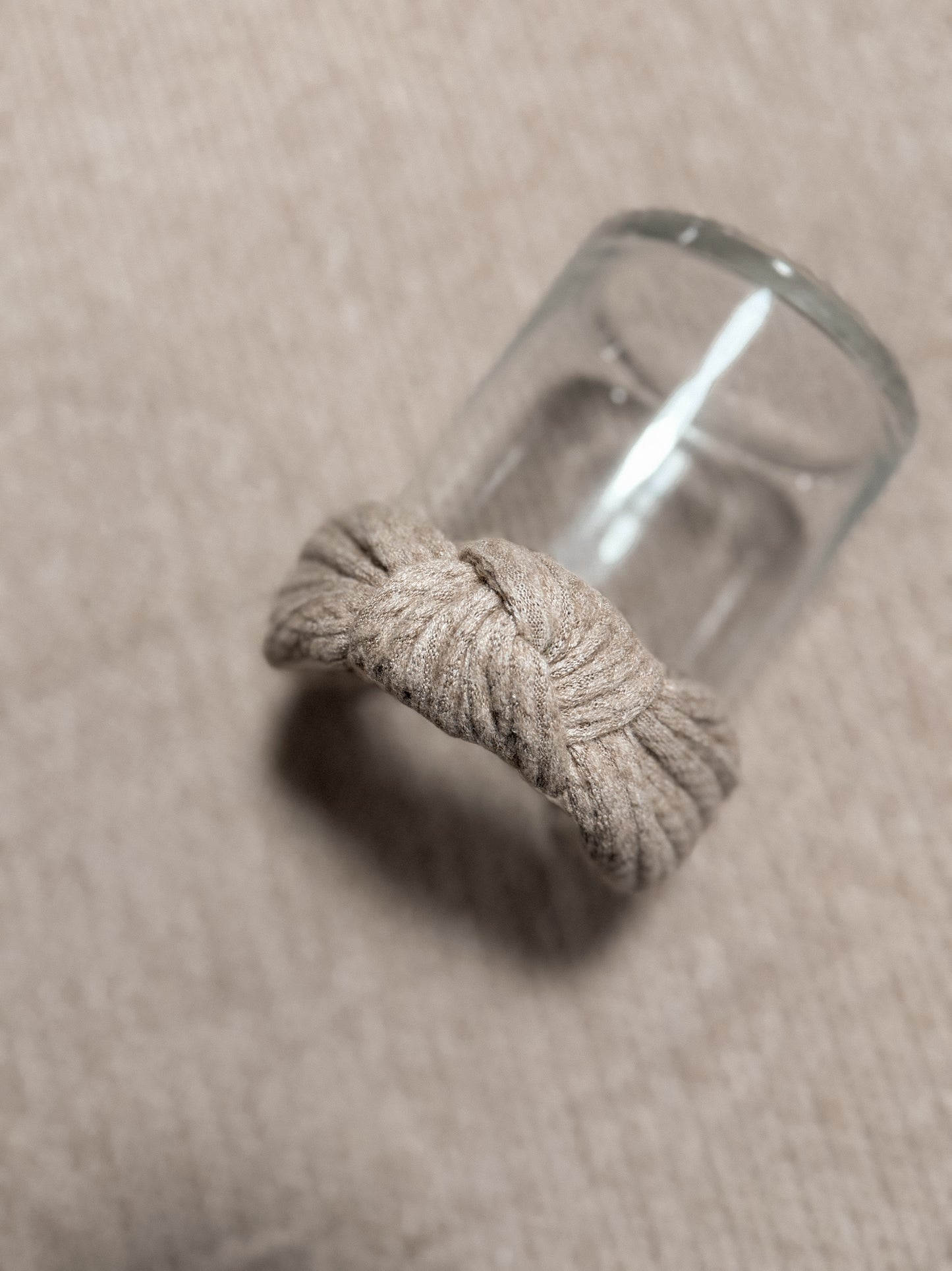 Sweater knit Top Knot Hard headband