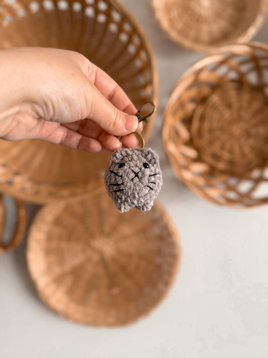 Soft plush Cat keychain