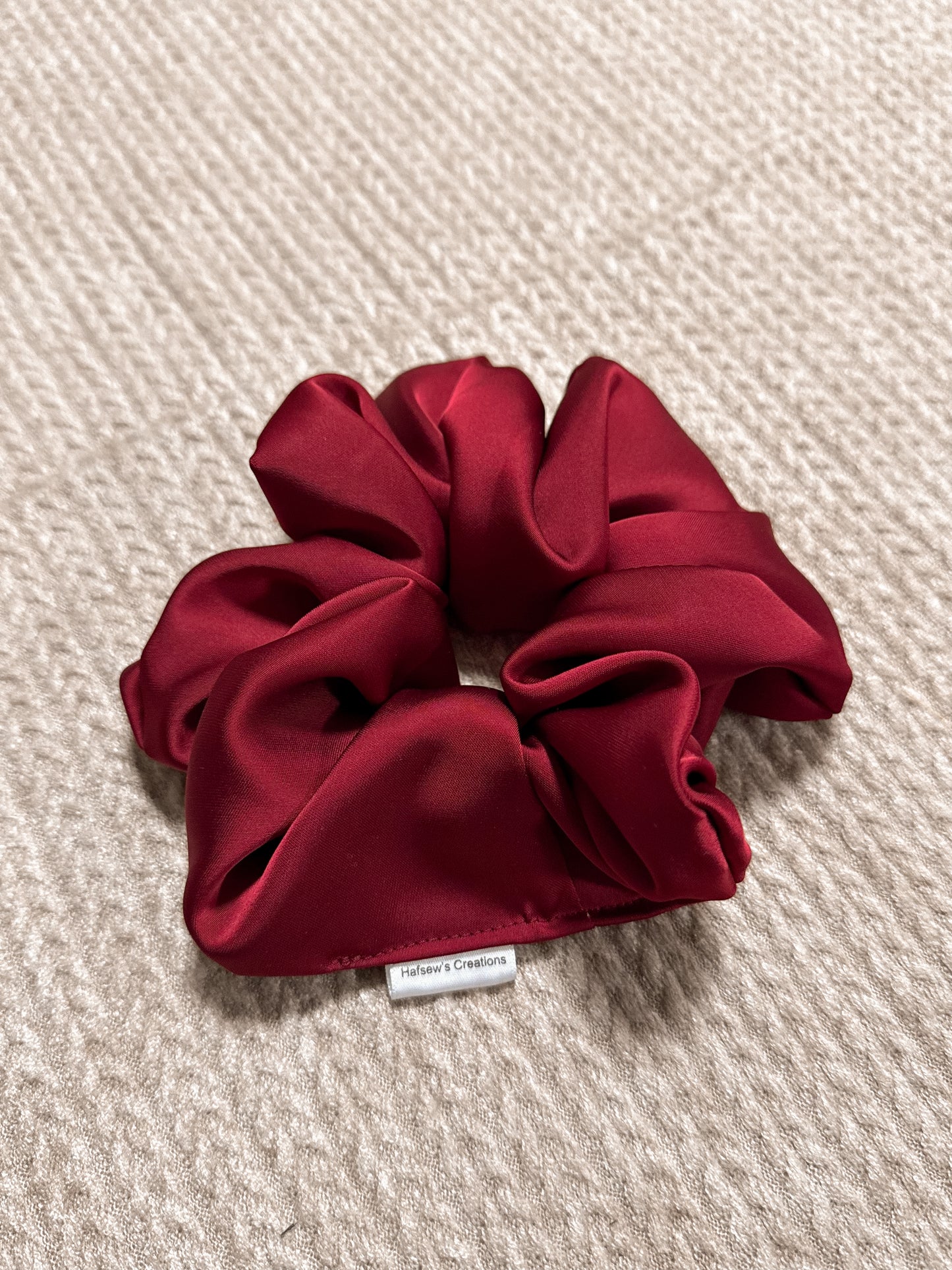 Red satin Oversized Scrunchie