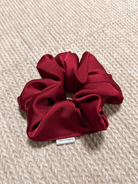 Red satin Oversized Scrunchie