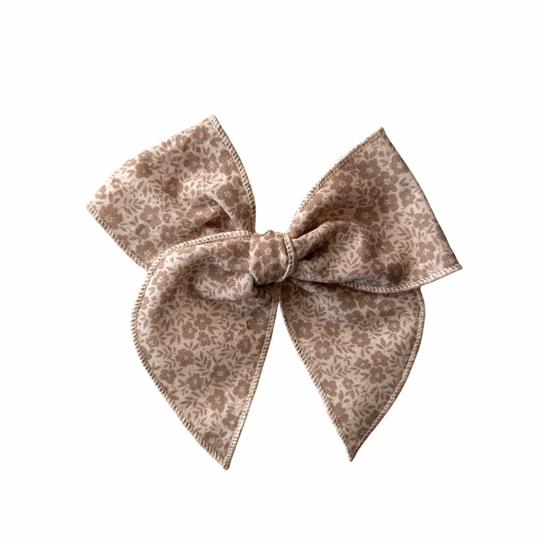 Purple Dainty Floral Fable Bow