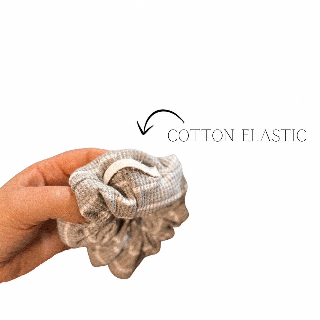 Pink Rib Knit Scrunchie