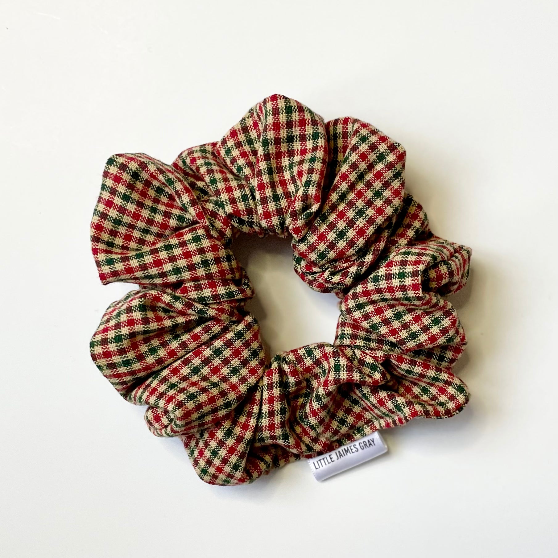Christmas Gingham Scrunchie