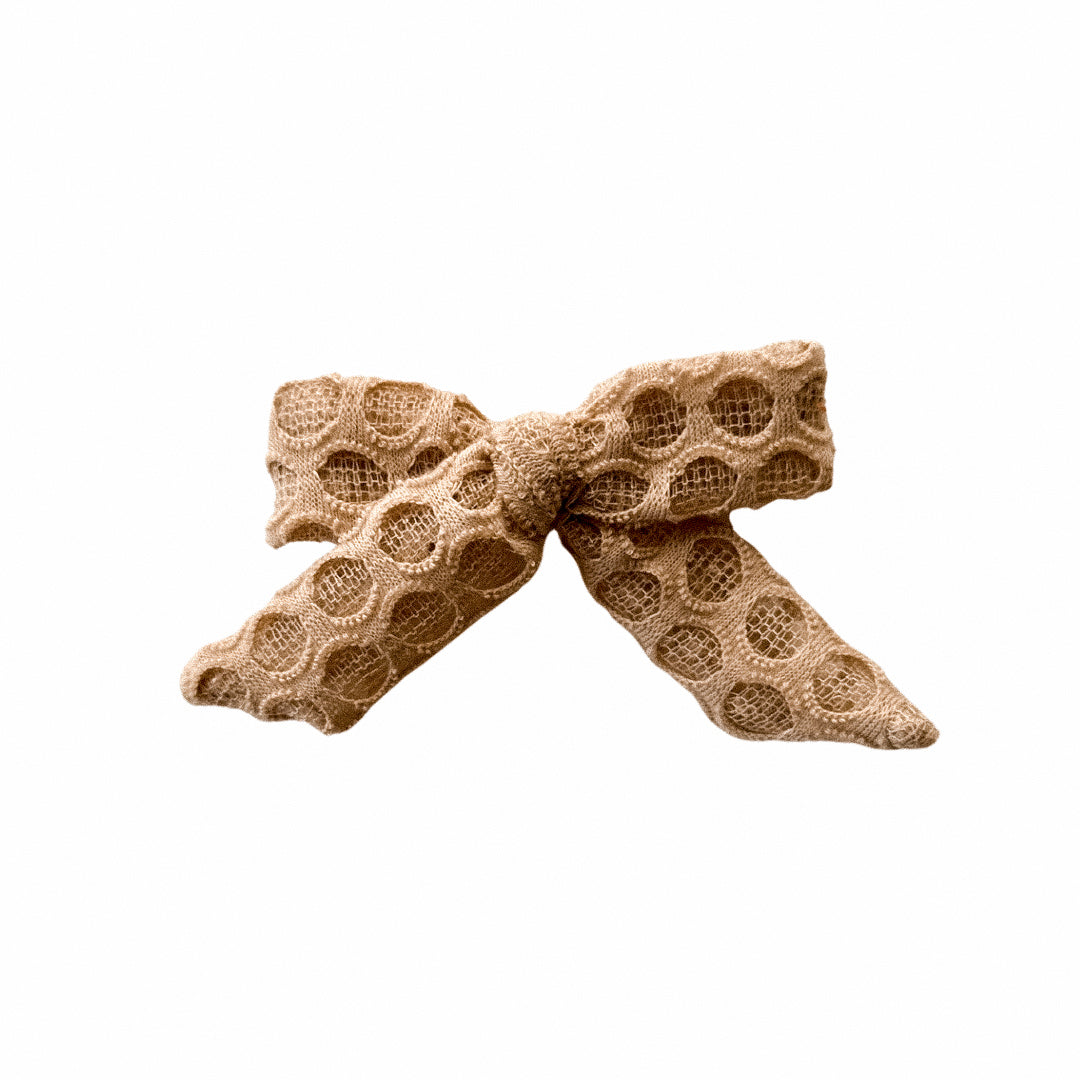 Greenish Textured Sailor Hair Bow