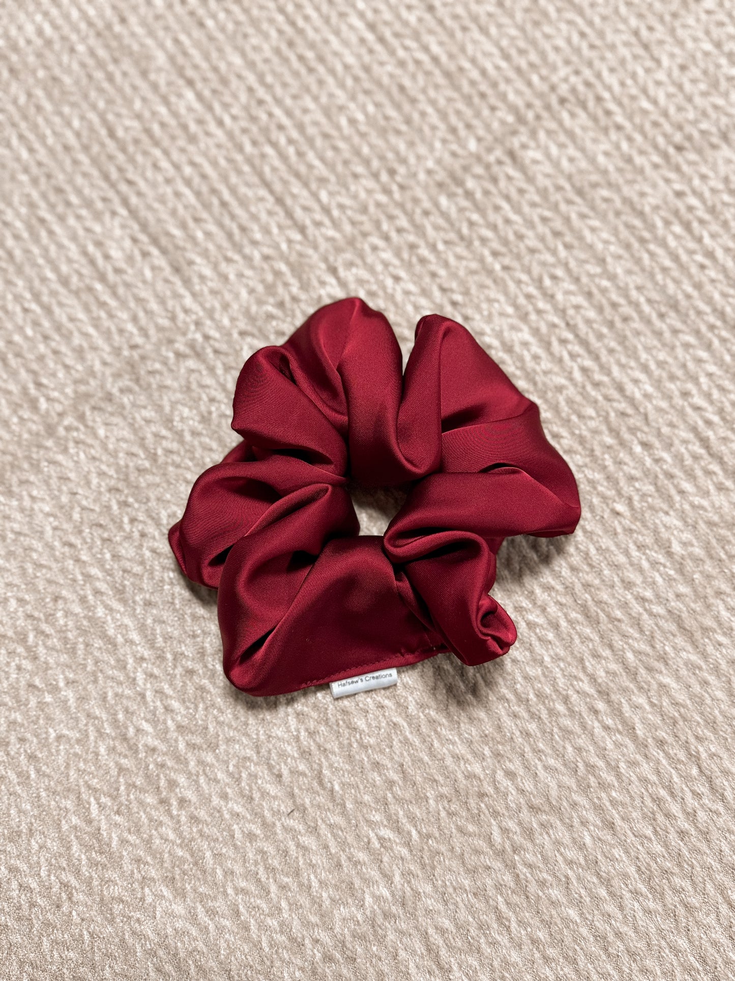 Red satin Oversized Scrunchie