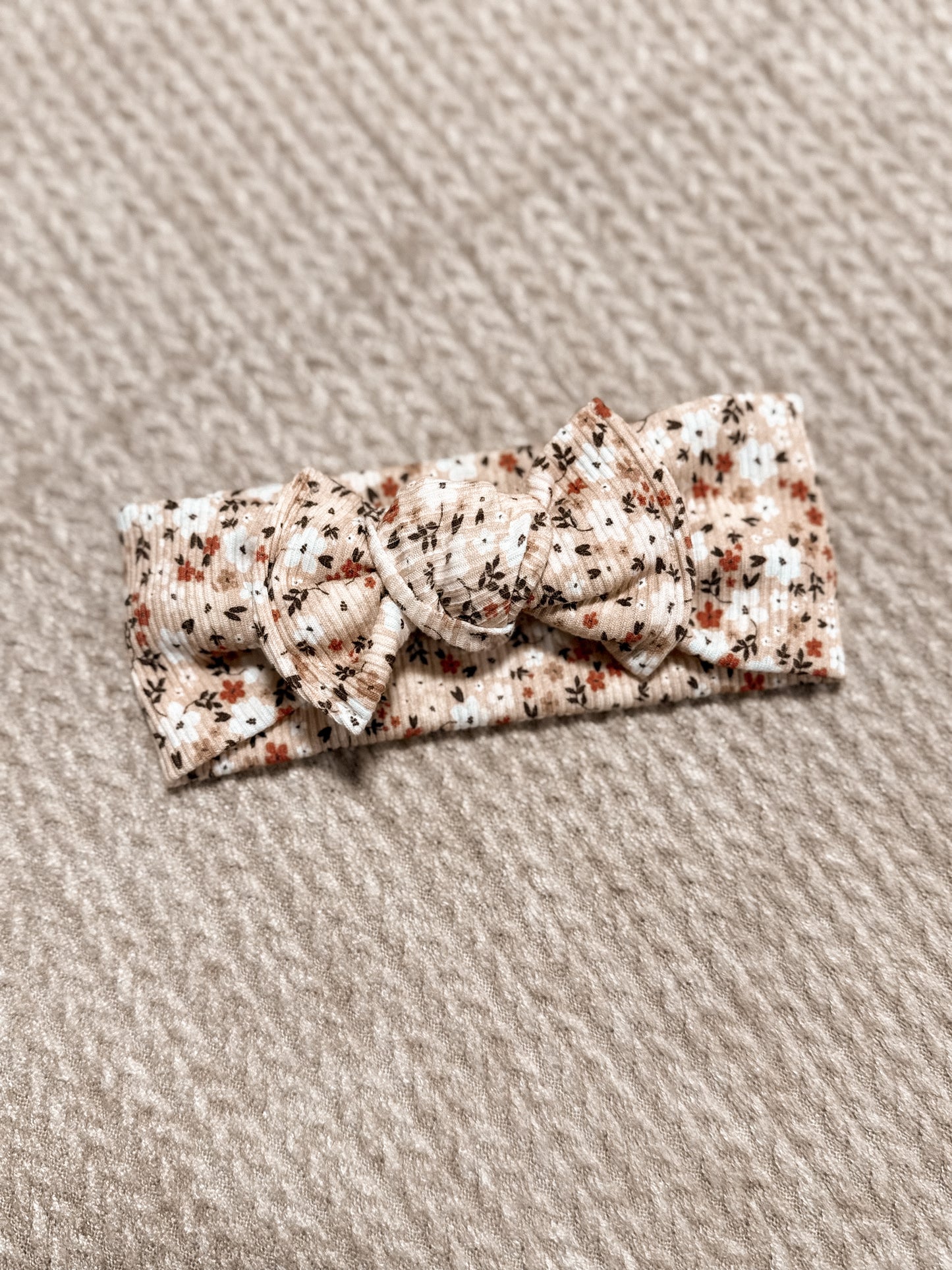 Christmas Floral Knot Tied Headband