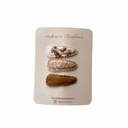 Story Book Tiger Print Non-Slip Hair Snap Clips