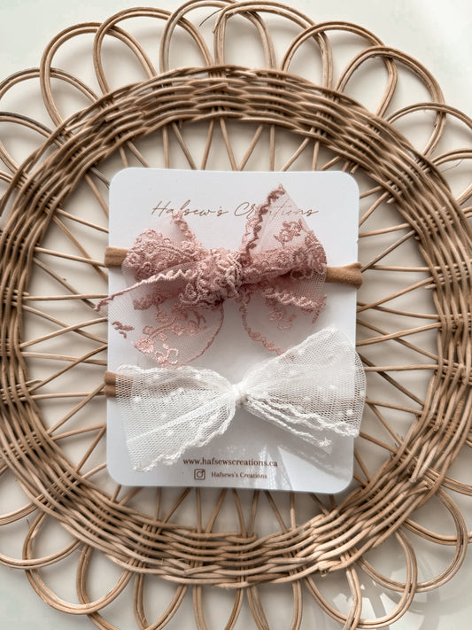 Fall Lace Hair Bows