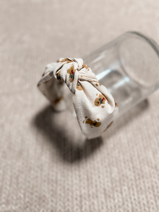 Gingerbread Man Top Knot Hard headband