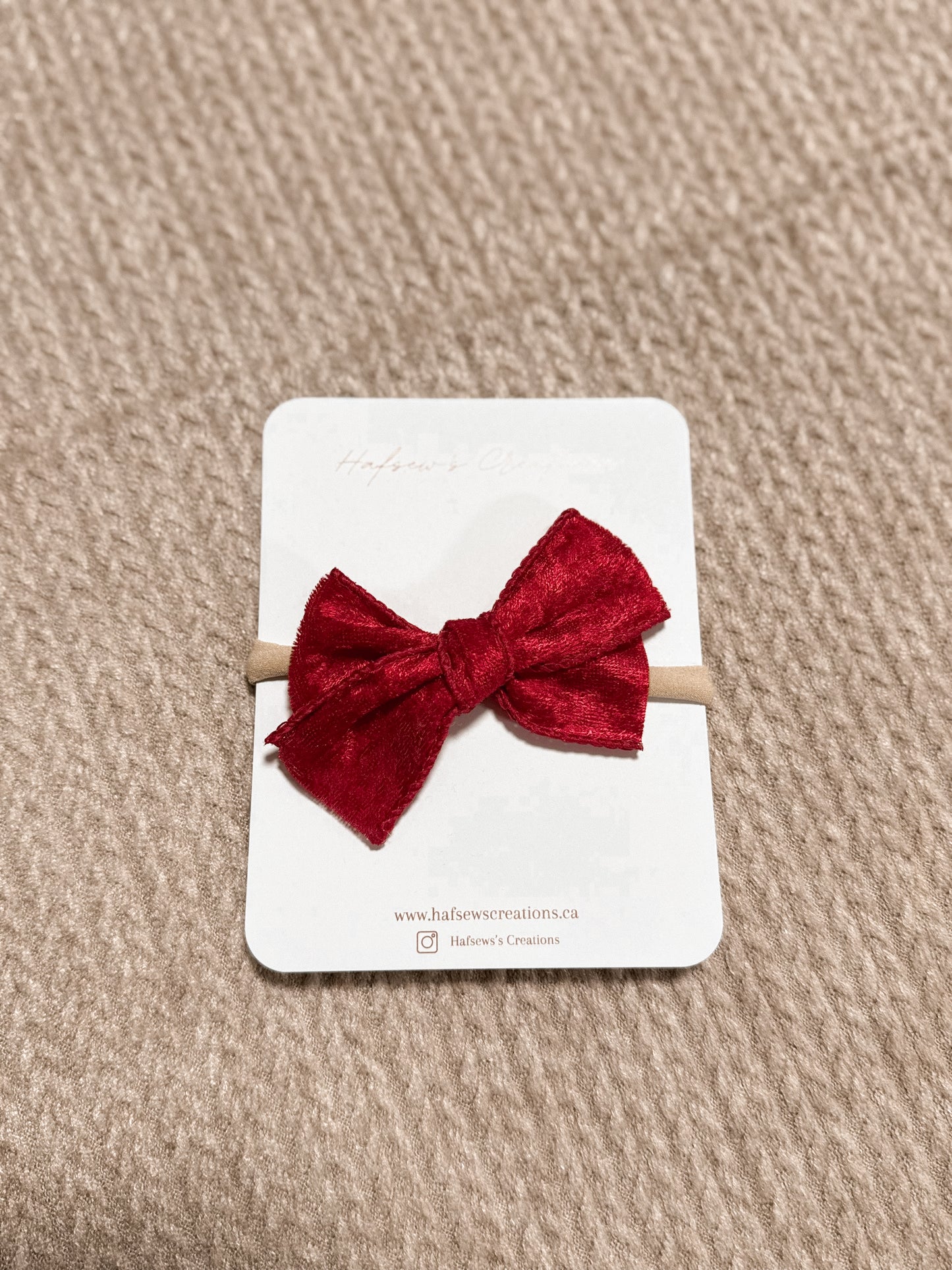 Velvet Red Christmas Bow