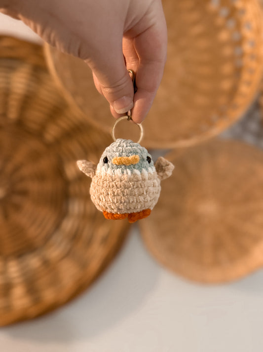 Soft plush Mallard Duck keychain